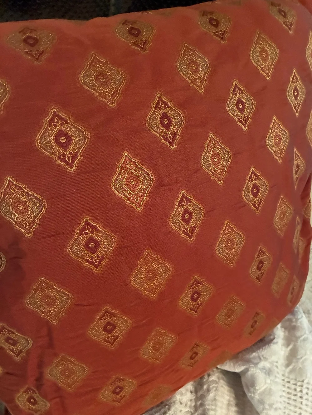 Vintage Rust Orange accent pillow